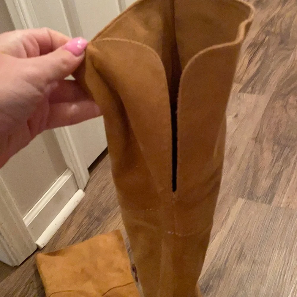 Over the Knee Boots in Camel color